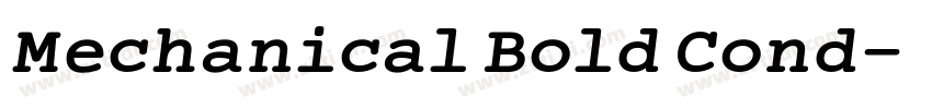Mechanical Bold Cond字体转换